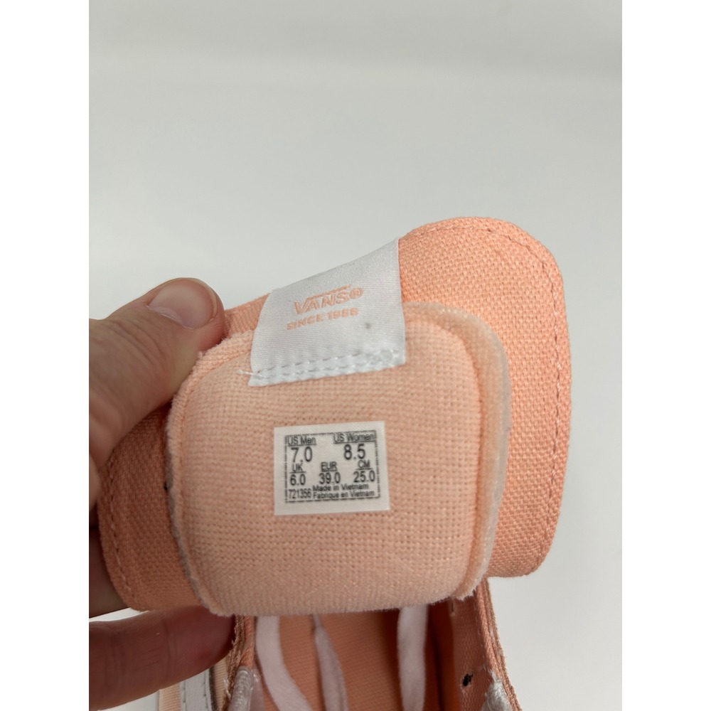 Vans Sk8-Hi Platform 2.0 Peach High Top Sneakers Womens 8.5 Suede Canvas Shoes - Picture 9 of 9